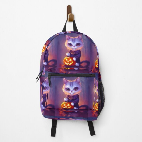 Item preview, Halloween Cat with Pumpkin designed and sold by MyMagicalPlace.