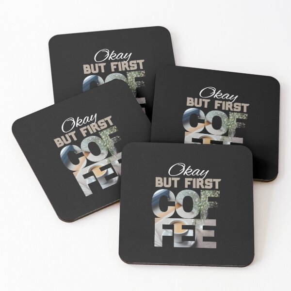 Item preview, Okay But First Coffee designed and sold by ilalang-by-eka.