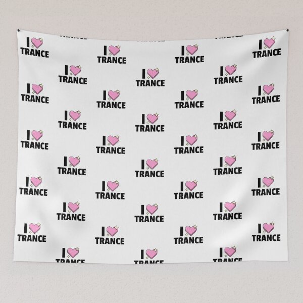 Item preview, I Heart Trance (black)  designed and sold by Discothreadz.