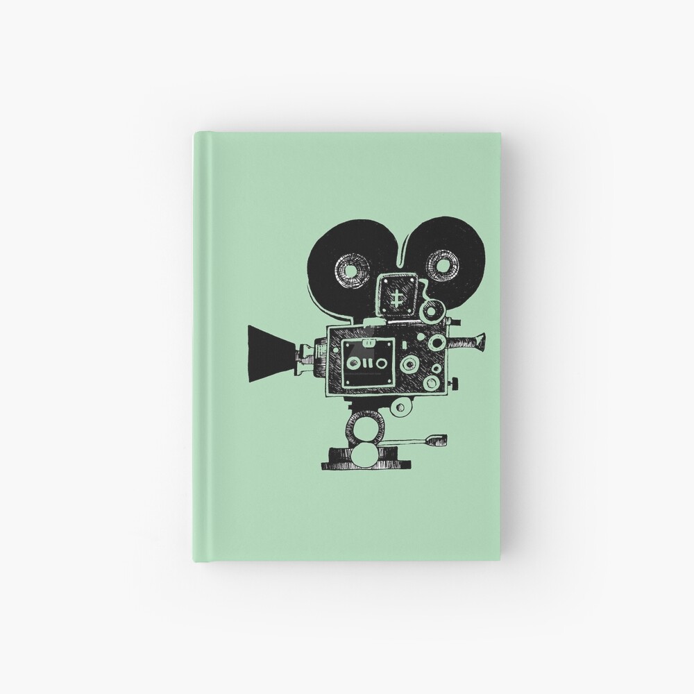 Retro movie camera and reel film Art Print by Ryzhov studio