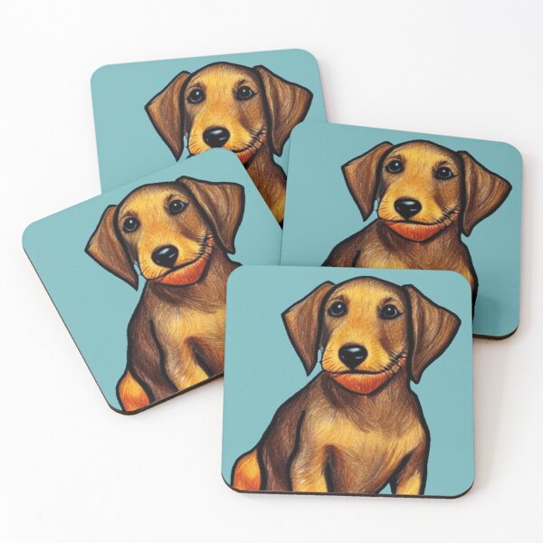 Item preview, Wirehaired dachshund puppy designed and sold by ODINDISA.