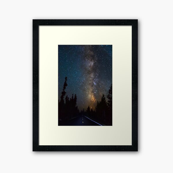Forest Highway Light Framed Art Print
