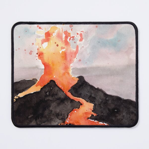 Item preview, Volcano Landscape - Watercolour Painting designed and sold by Pattokarts.