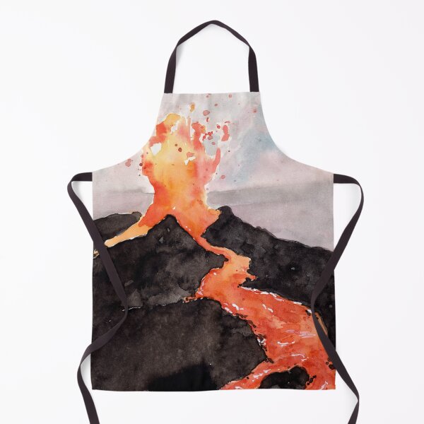 Item preview, Volcano Landscape - Watercolour Painting designed and sold by Pattokarts.