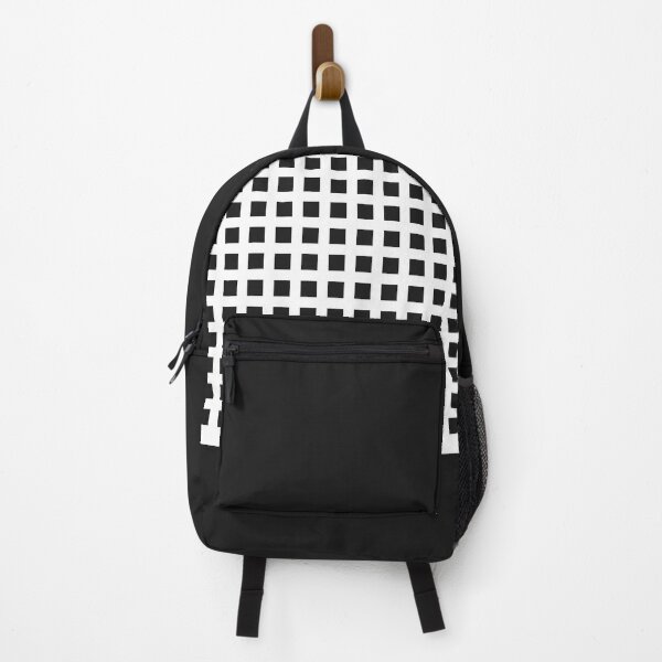 Item preview, Squares pin check pattern dark grey onyx on white designed and sold by by-jwp.