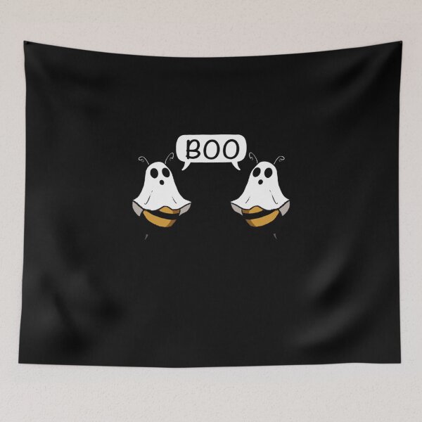Aperçu de l'œuvre Halloween-Ghost-Boo-Bees-jeu de mots créée et vendue par Asord65tw.
