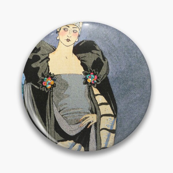 Artikelvorschau, Abendgarderobe Modeillustration von George Barbier Art Deco Vintage Ausstellung Museum entworfen und verkauft von Tamas Das.
