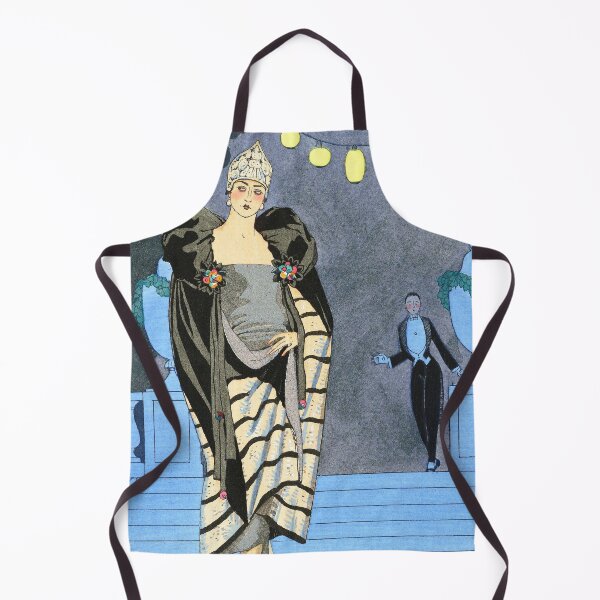 Artikelvorschau, Abendgarderobe Modeillustration von George Barbier Art Deco Vintage Ausstellung Museum entworfen und verkauft von Tamas Das.