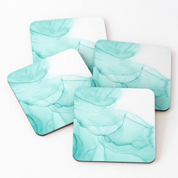 Item preview,  Aqua Liquid Paint Marble 8 designed and sold by MysticMarble.