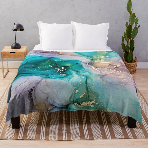 Item preview, Aqua Liquid Paint Marble 10 designed and sold by MysticMarble.
