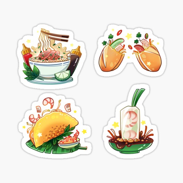 Item preview, Vietnamese Foods - Pho Banh mi Banh xeo Goi cuon designed and sold by binhlum.