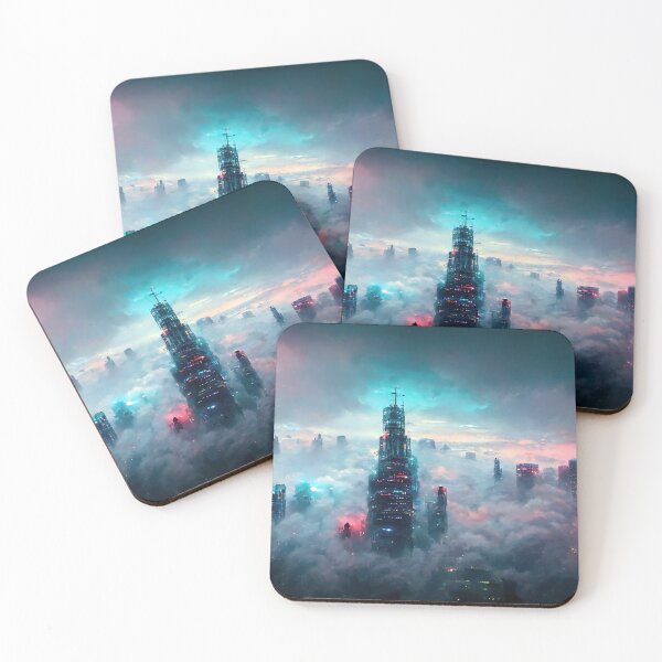 Item preview, Cyberpunk Synthwave Cloud City designed and sold by yAnn1x.