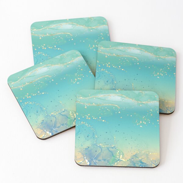 Item preview, Aqua Liquid Paint Marble 11 designed and sold by MysticMarble.