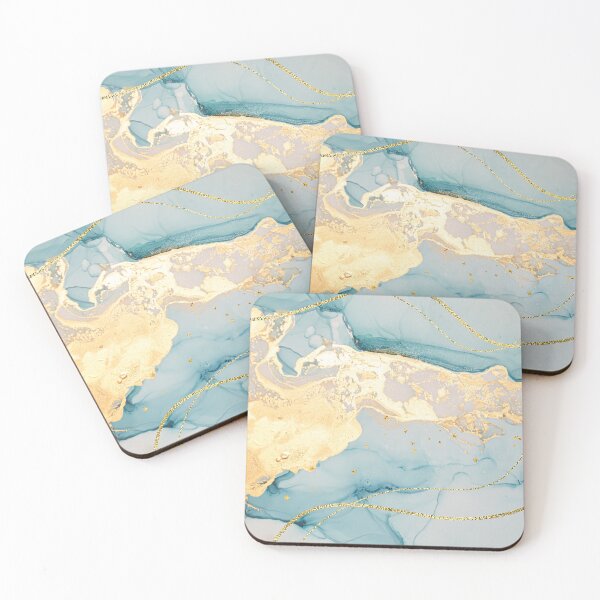 Item preview, Aqua Liquid Paint Marble 12 designed and sold by MysticMarble.