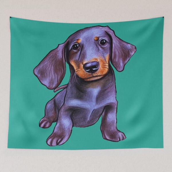 Item preview, Dachshund puppy with the biggest ears ever designed and sold by ODINDISA.