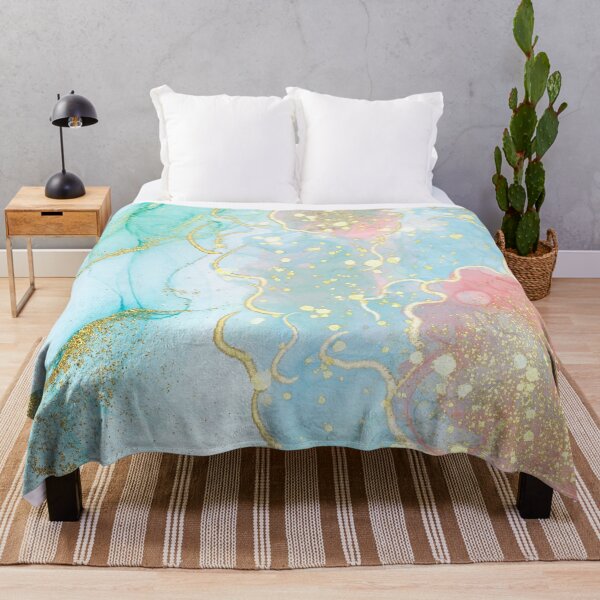 Item preview, Aqua Liquid Paint Marble 14 designed and sold by MysticMarble.