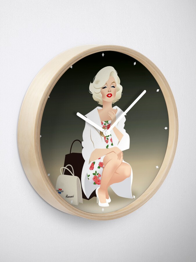 Alternate view of Marilyn white coat Clock