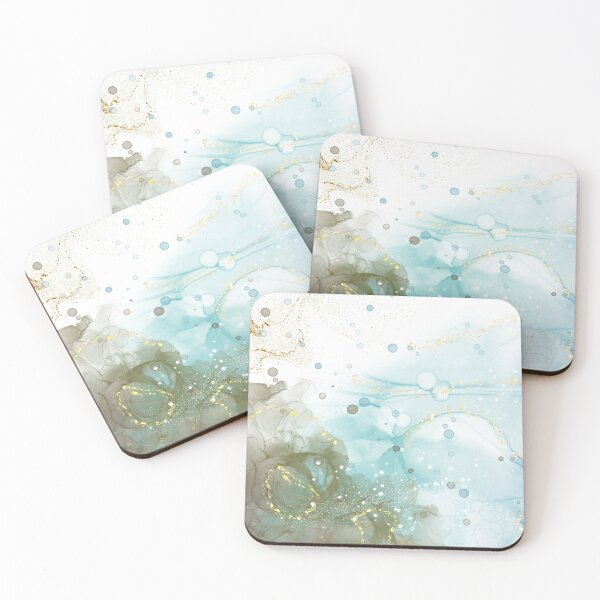 Item preview, Aqua Liquid Paint Marble 15 designed and sold by MysticMarble.