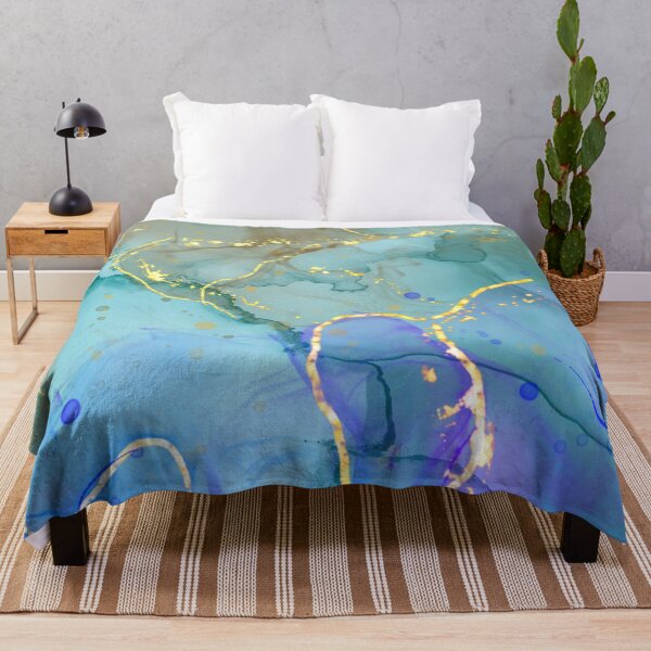 Item preview, Aqua Liquid Paint Marble 16 designed and sold by MysticMarble.