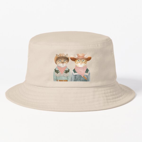 Ginger Cat Cowboys Bucket Hat
