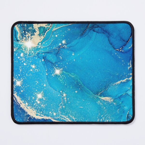 Item preview,  Aqua Liquid Paint Marble 18 designed and sold by MysticMarble.