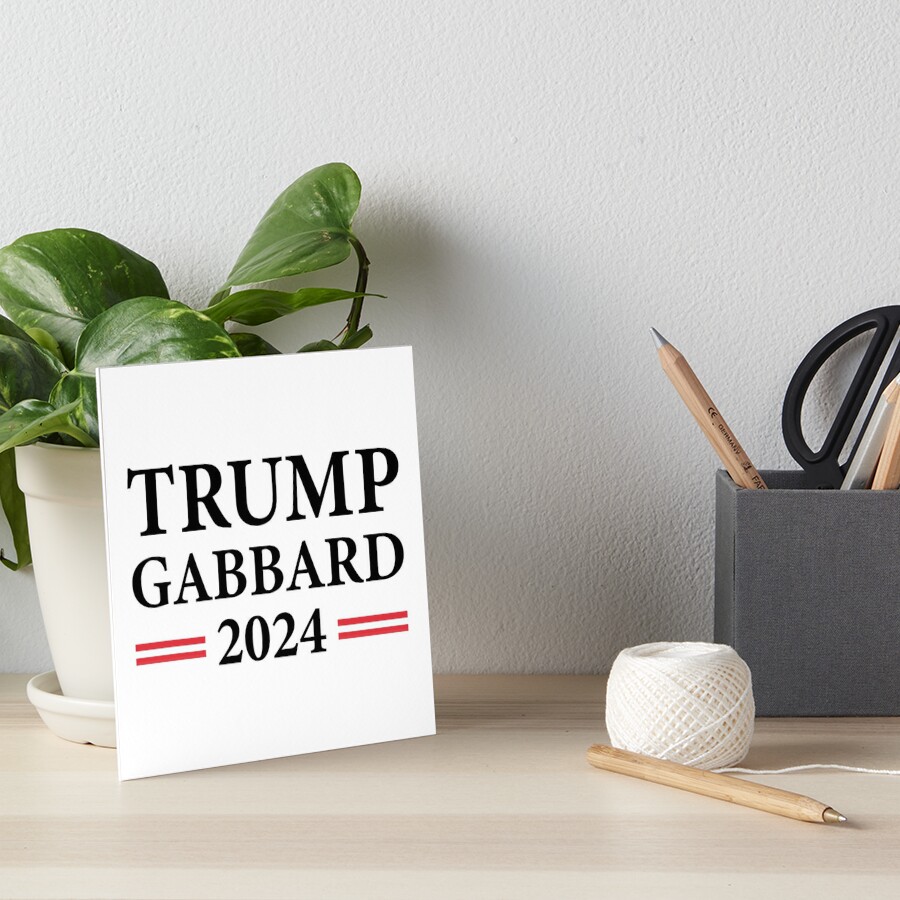 "President Donald Trump VP Tulsi Gabbard 2024" Art Board Print for Sale