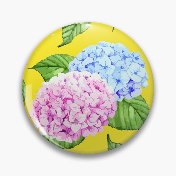 Item preview, Hand Drawn Vintage Flower Market -Pink Blue Hydrangea designed and sold by Tamas Das.