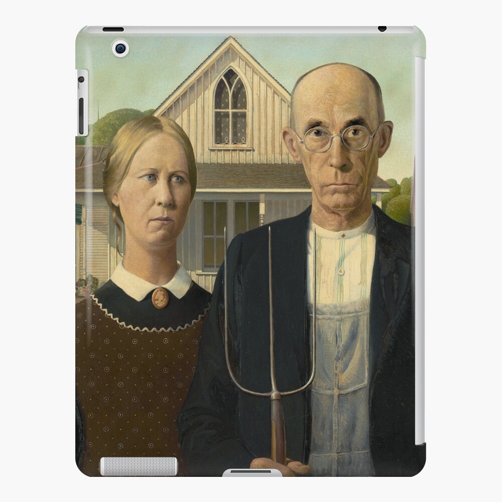 American Gothic Oil Painting by Grant Wood iPad Case & Skin