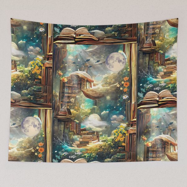 Item preview, Library in Ocean| National library week | literacy week designed and sold by PsychicLove.