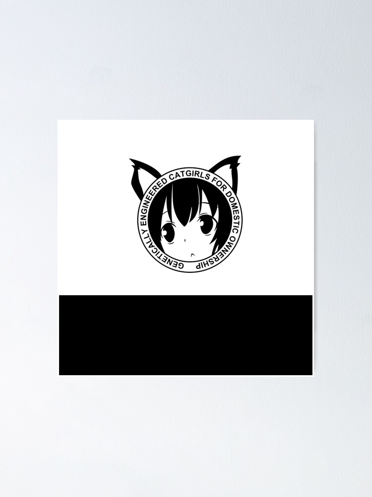 Genetically-Engineered-Catgirls-for-Domestic-Ownership!-(Black)-Mask  Sticker for Sale by Theav165kps