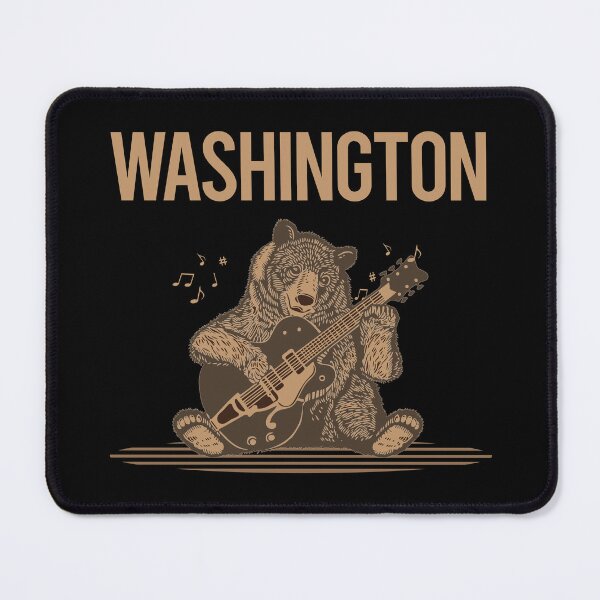 Item preview, Bear With Guitar Washington designed and sold by BloodMoneyTwit.