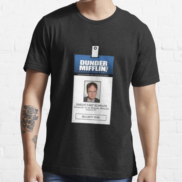 Camiseta O Instituto, Crachá Dwight Schrute ID