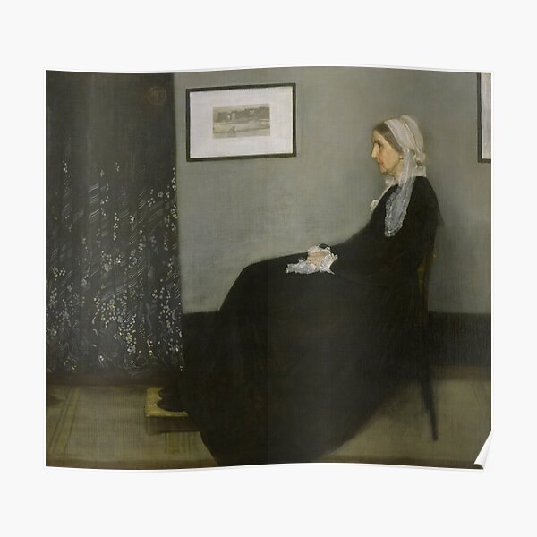 Whistlers Mother Oil Painting By James McNeill Whistler Poster By   Poster,504x498,f8f8f8 Pad,600x600,f8f8f8.u6 