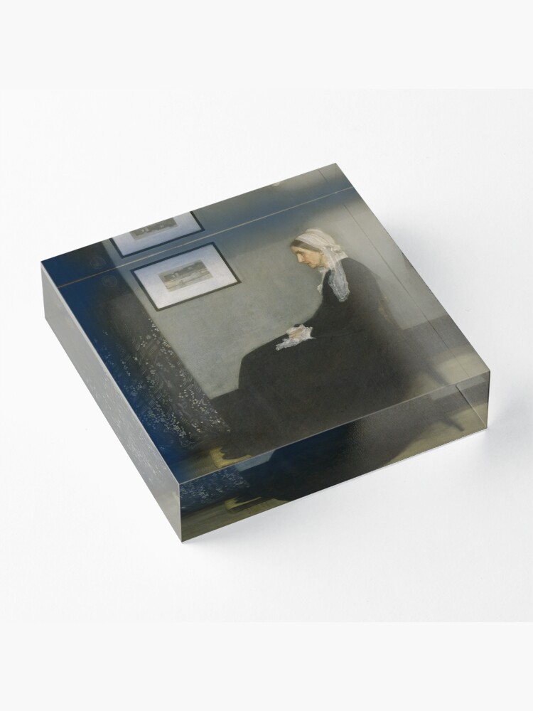 Alternate view of Whistlers Mother Oil Painting by James McNeill Whistler Acrylic Block