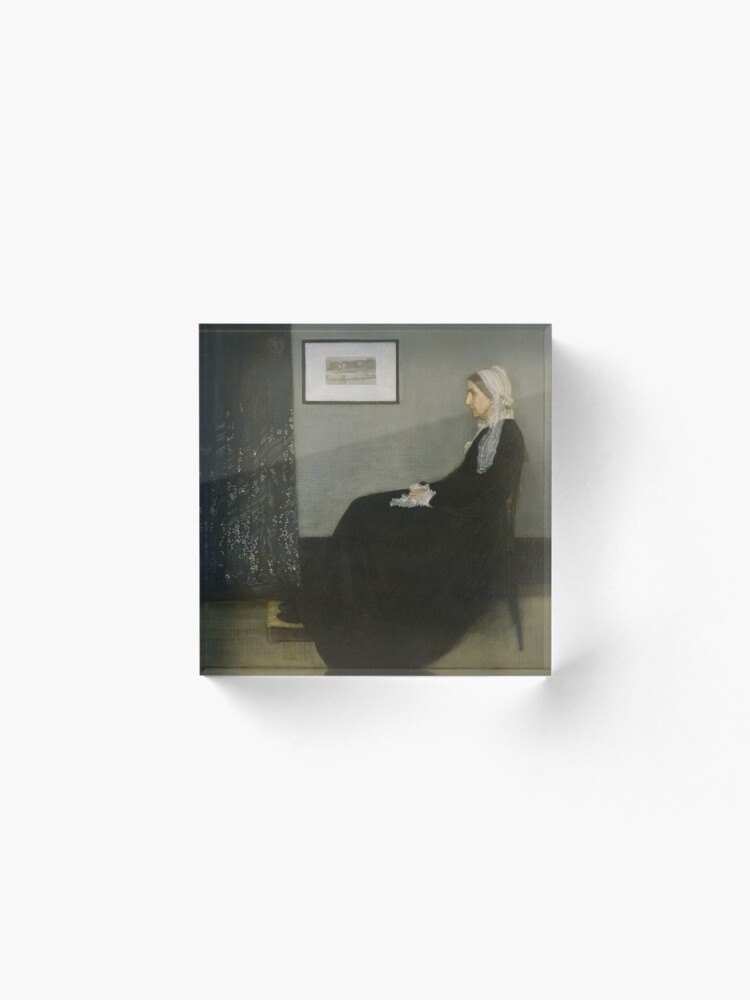 Alternate view of Whistlers Mother Oil Painting by James McNeill Whistler Acrylic Block