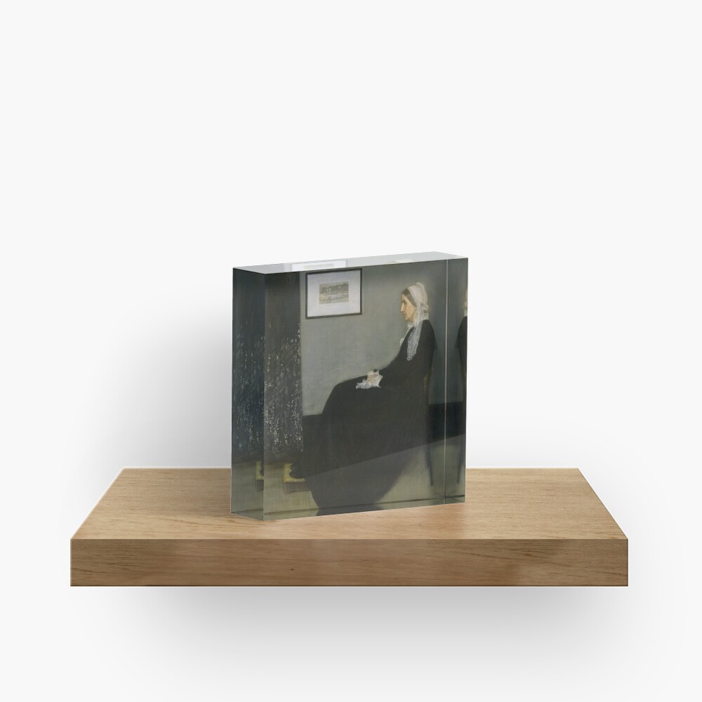 Whistlers Mother Oil Painting by James McNeill Whistler Acrylic Block