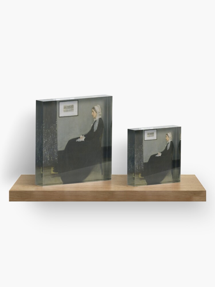 Alternate view of Whistlers Mother Oil Painting by James McNeill Whistler Acrylic Block