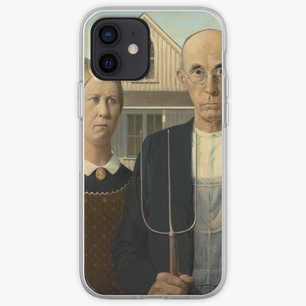American Gothic Oil Painting by Grant Wood iPhone Case & Cover