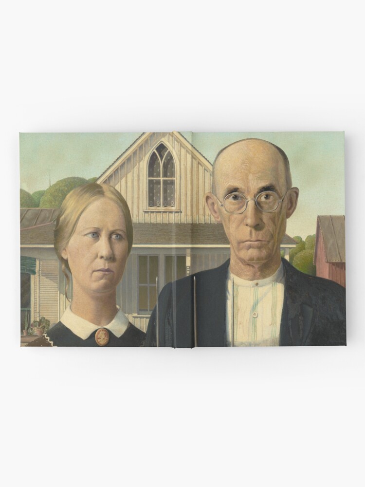 Alternate view of American Gothic Oil Painting by Grant Wood Hardcover Journal