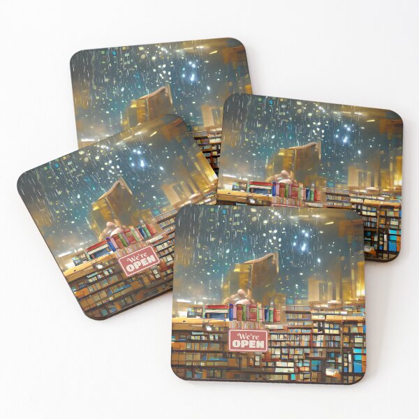Item preview, Raining Midnight Library | National library week | literacy week designed and sold by PsychicLove.