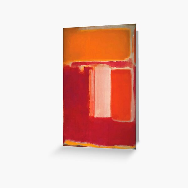 Mark Rothko - Yellow, Cherry, Orange , mark rothko painting , artwork by mark rothko Greeting Card