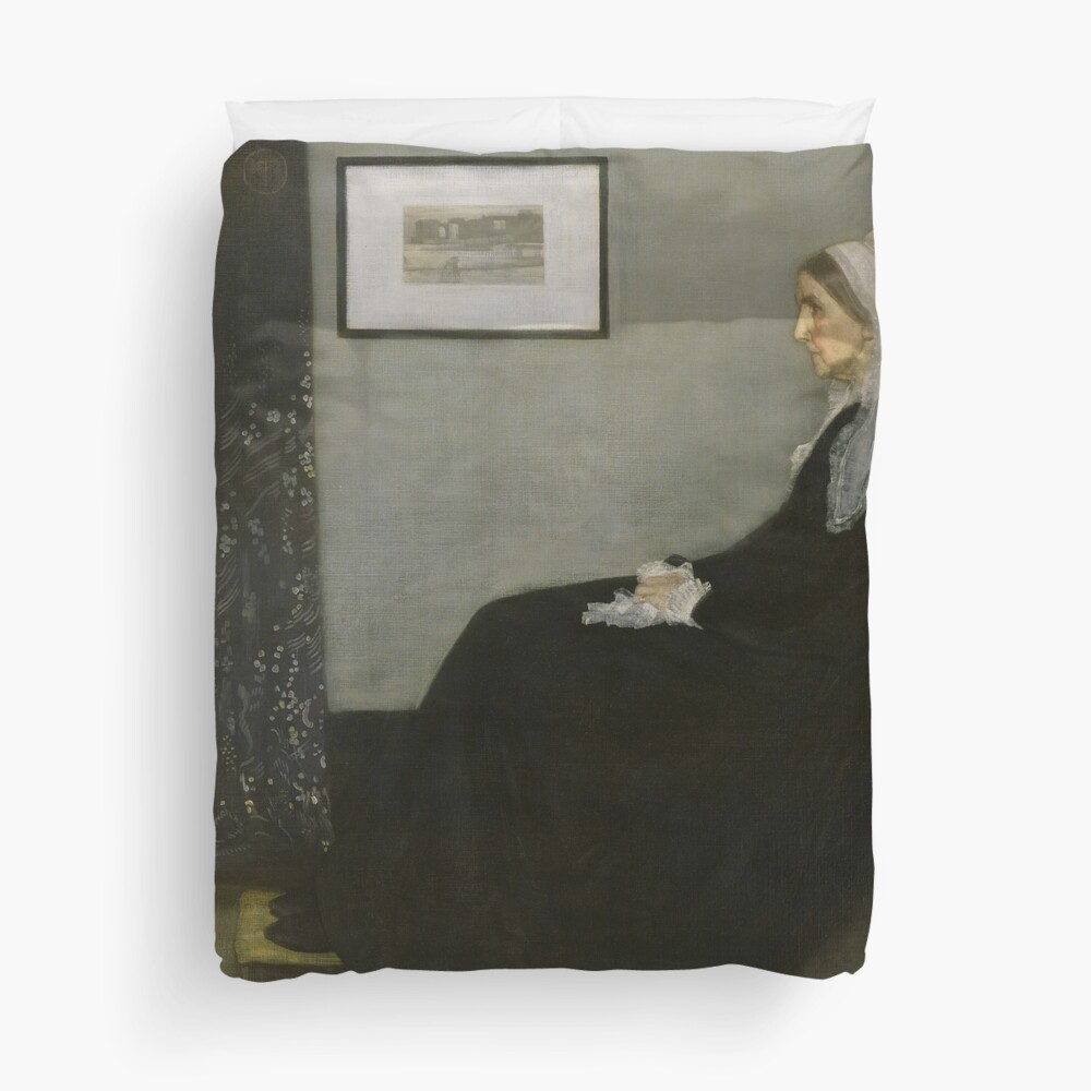 Whistlers Mother Oil Painting by James McNeill Whistler Duvet Cover