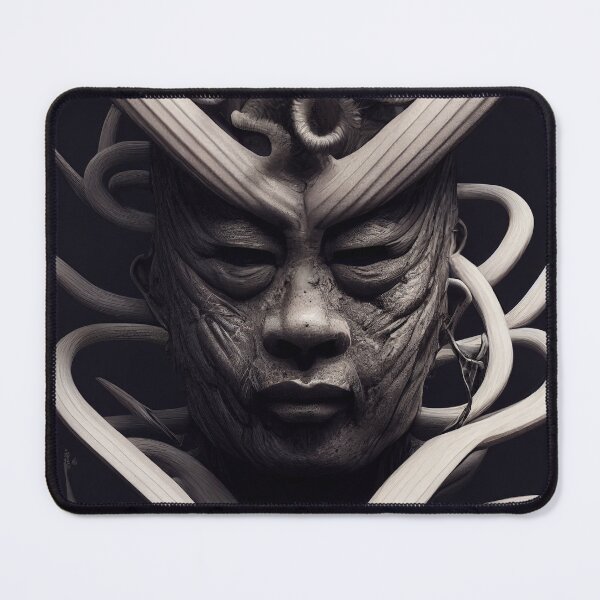 Item preview, HR Giger Inspired 3d Ukiyo-e of Musashi, Japanese Budo Samurai designed and sold by ArtificialEye.