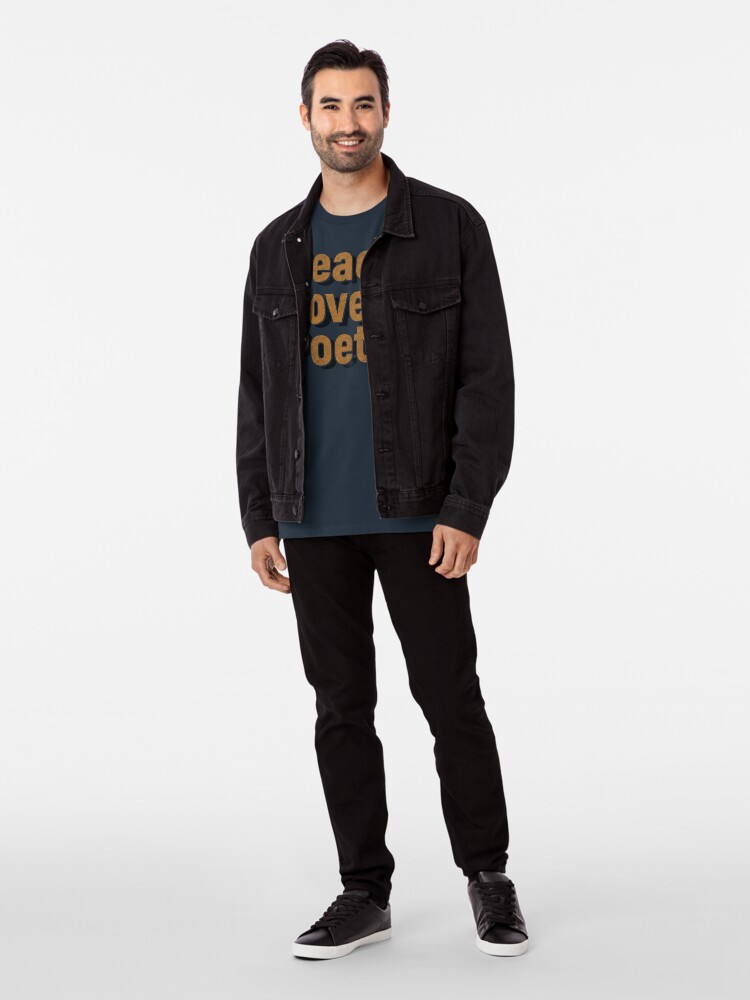 Alternate view of Peace, Love & Poetry Premium T-Shirt