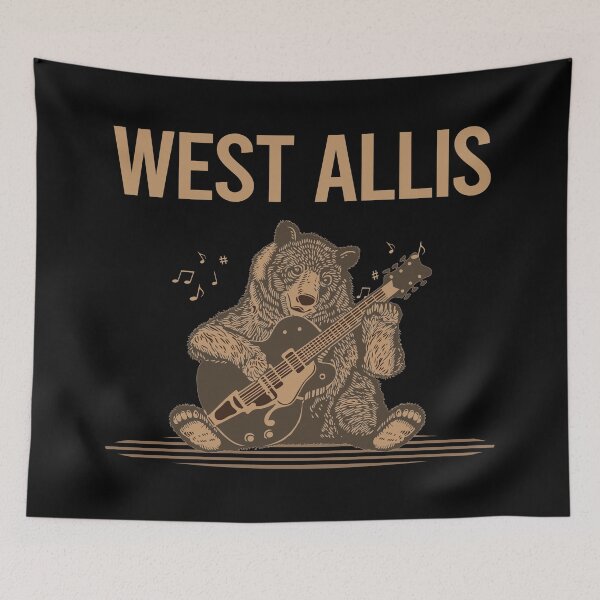 Item preview, Bear With Guitar West Allis designed and sold by BloodMoneyTwit.