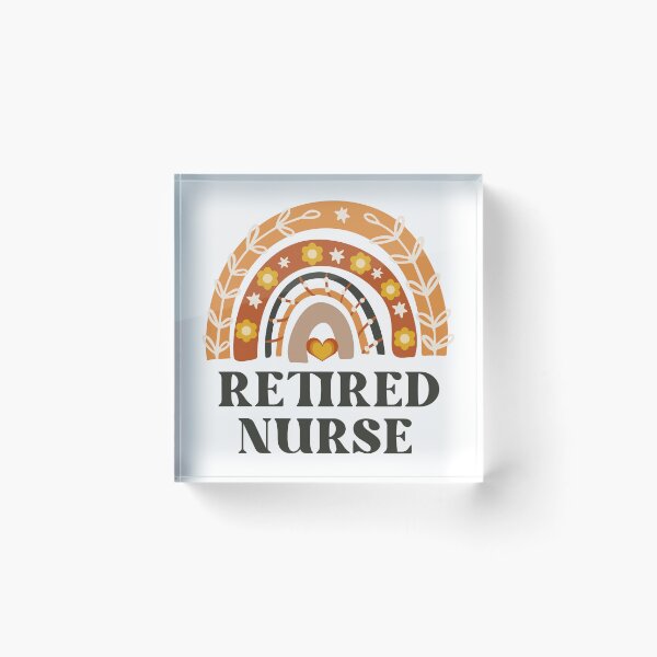 Item preview, Retired Nurse Vintage Rainbow designed and sold by AsinusAS.