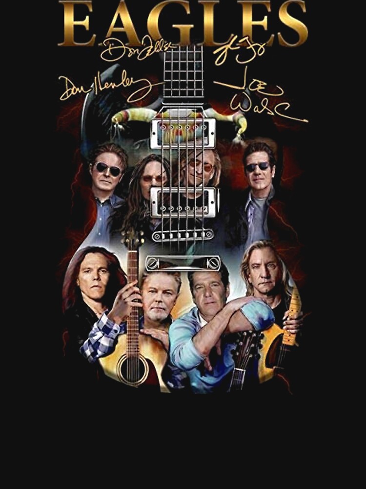 Official eagles rock band guitar signatures T-shirt, hoodie, sweater, long  sleeve and tank top