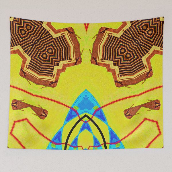 Item preview, ARUBA FLAG INSPIRING - ORANJESTAD ABSTRACT GEOMETRIC ARCHITECTURE PAINTING  -  ARUBA ONE HAPPY ISLAND designed and sold by Ralek.