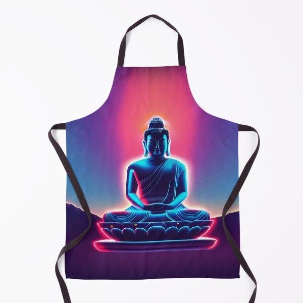 Item preview, Retrowave glowing Buddha Statue, Enlightenment with style designed and sold by ArtificialEye.