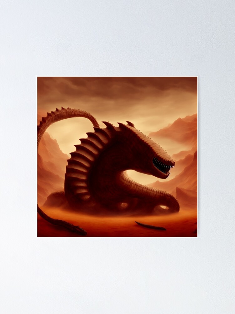 Póster «OlgoiKhorkhoi, el gusano de la muerte mongol vagando por el desierto» de BrachiaST